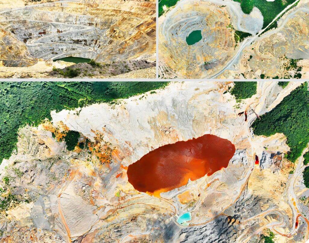 Aerial map of a mine in Serbia