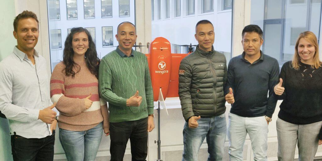 Ha Dong Wingtra partnership group photo