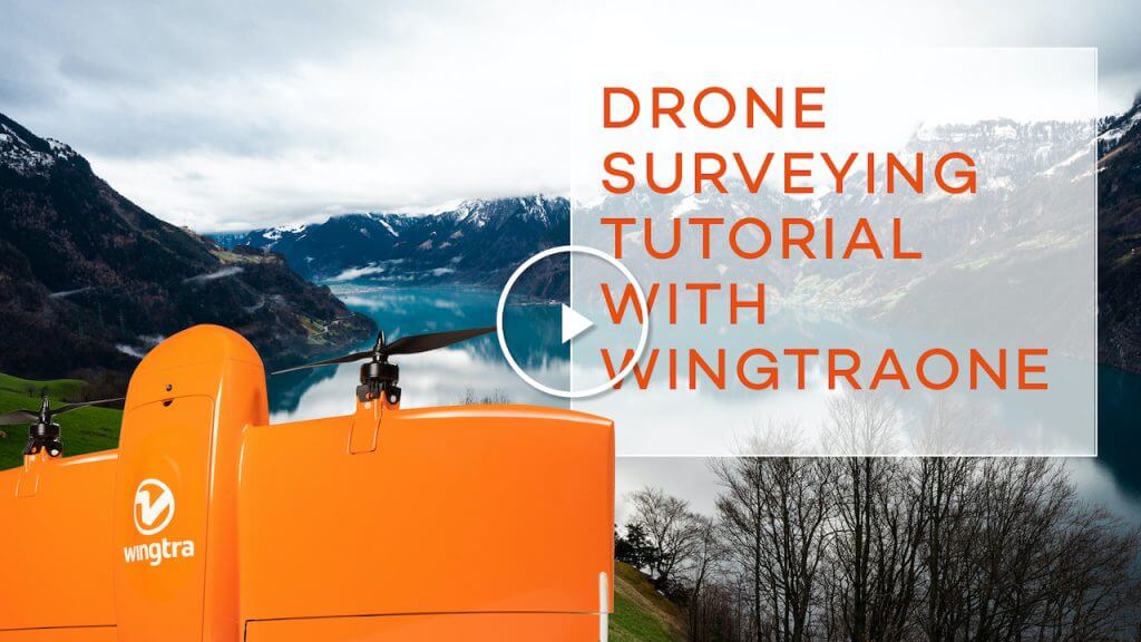 WingtraOne tutorial video play button screen