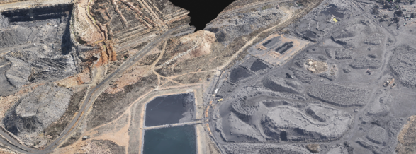 Mapa 3D de un emplazamiento minero