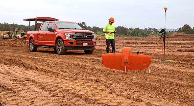 WingtraOne GEN II on construction site