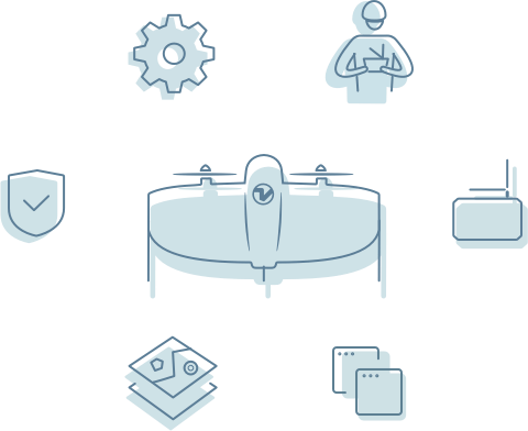 todas las características de la ilustración