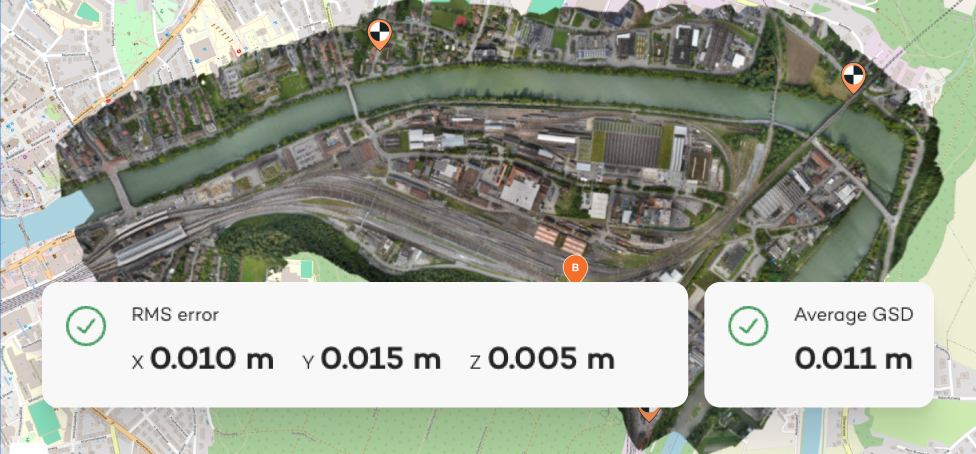 Mapas ortomosaicos topográficos de alta precisión