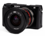 Oblique Sony camera a6100
