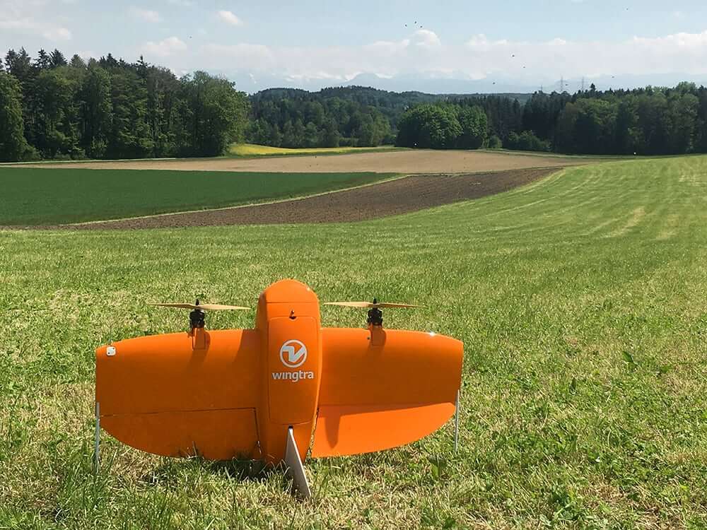Mapeo del Dron WingtraOne en un campo