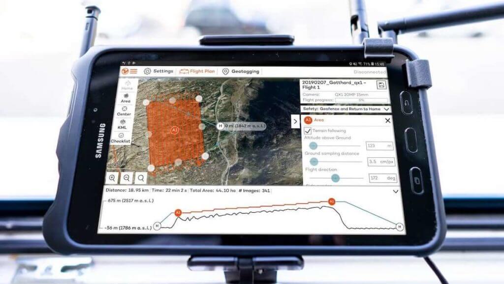 Seguimiento de terreno en la app de planificación
