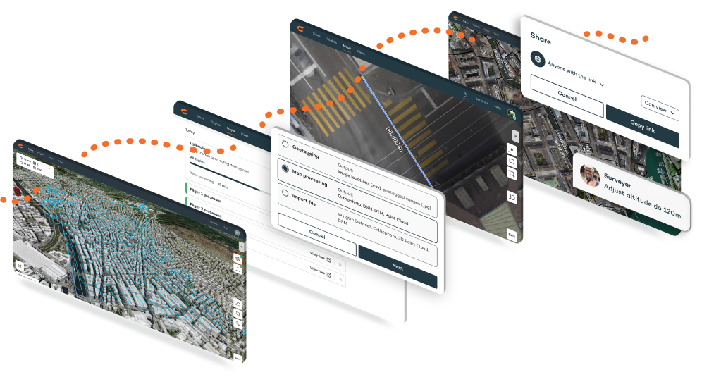 Flujo de trabajo unificado y sin errores para la prospección con drones y el procesamiento de datos