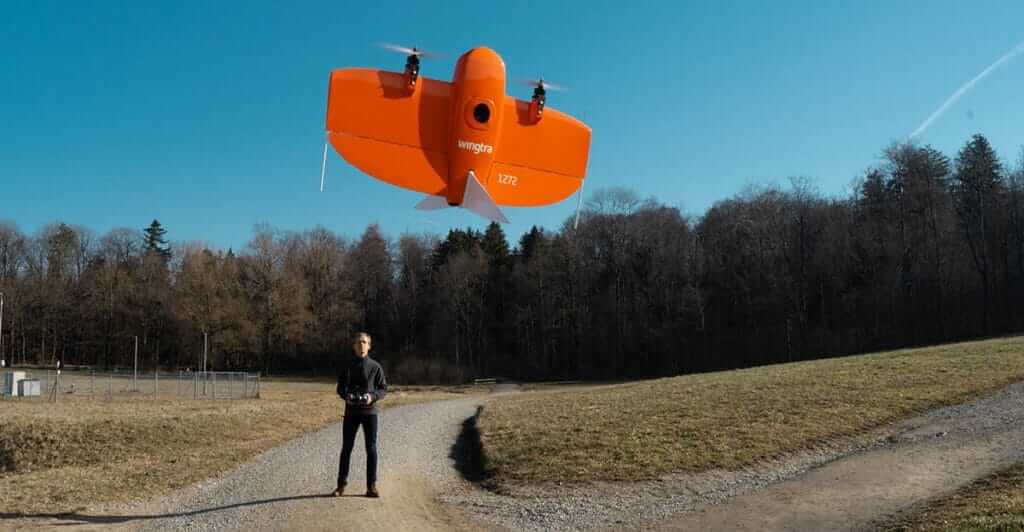 VTOL drone taking-off