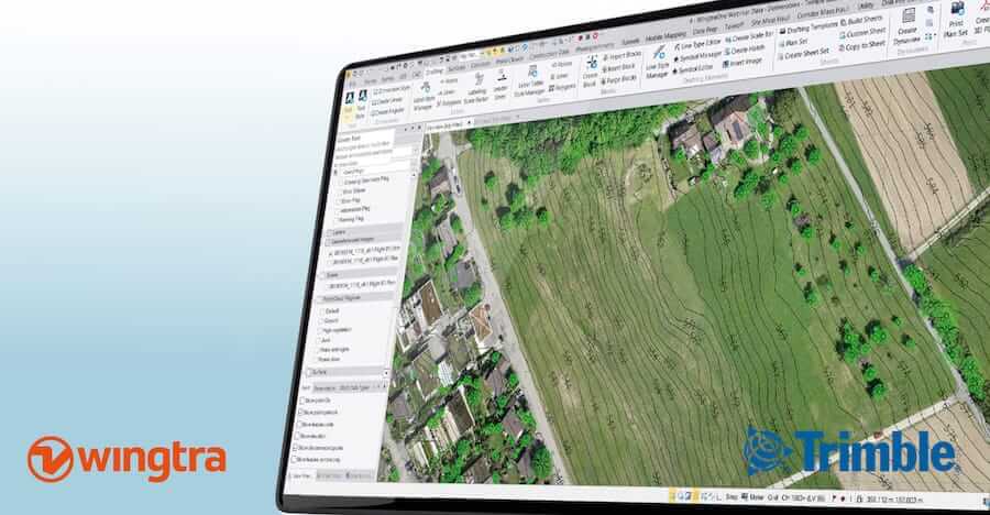 Trimble Business Center and Wingtra with drone data output