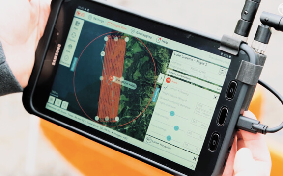 Software de mapeo de vuelos WingtraPilot