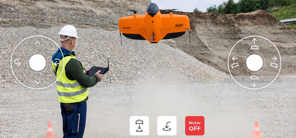 Control de drones en la aplicación para el aterrizaje